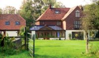 Large conservatory on farmhouse in Warwickshire