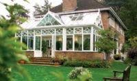Conservatory with true diamond fanlights