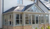 Slate roof garden room with gable feature